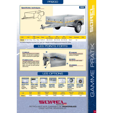 PRATIK - 202/114/40 500 KG - SOREL - BASCULANTE