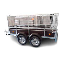 BOIS DE 300/150/40 - EUROREMORQUE AVEC GRILLAGE