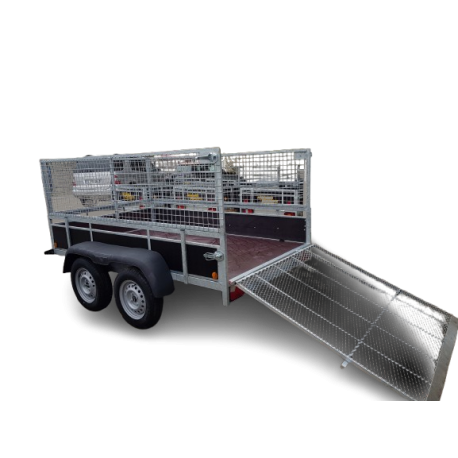 REMORQUE 300/150/40 - DOUVE AVEC GRILLAGE + PONT