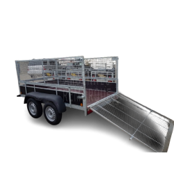 REMORQUE 300/150/40 - DOUVE AVEC GRILLAGE + PONT